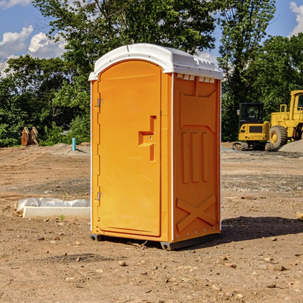 how often are the porta potties cleaned and serviced during a rental period in Browns Point